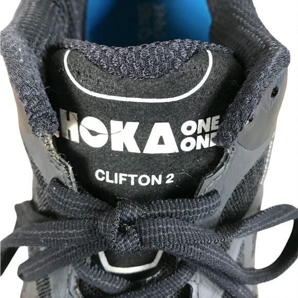 HOKA One One Clifton 2 Road-Running Shoes Sneaker Men 8.5 Black Everyday Travel main image 4